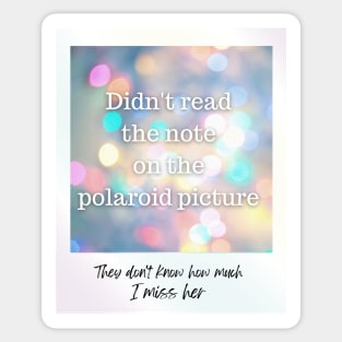 Red (Taylor's Version) Inspired Polaroid WLW lyric Sticker